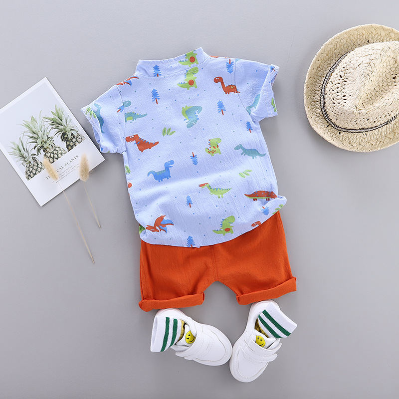 Title 5, Kids Fashion All Over Print Dinosaur Short Slee...