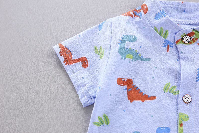 Title 7, Kids Fashion All Over Print Dinosaur Short Slee...