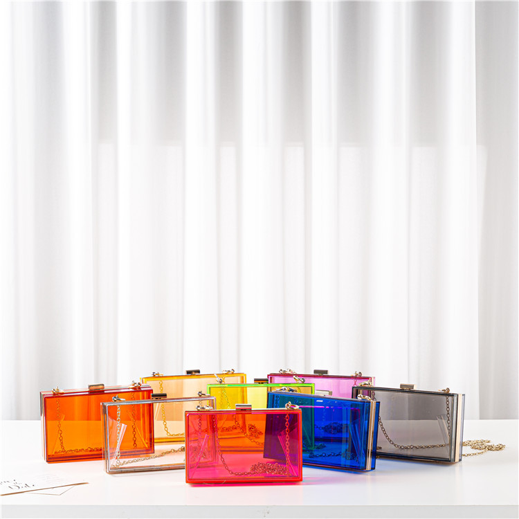 Title 2, Acrylic Womens Candy Color Transparent Box Bag...