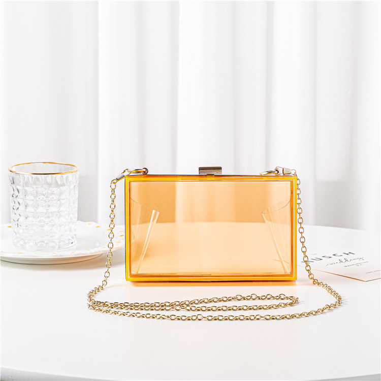 Title 6, Acrylic Womens Candy Color Transparent Box Bag...