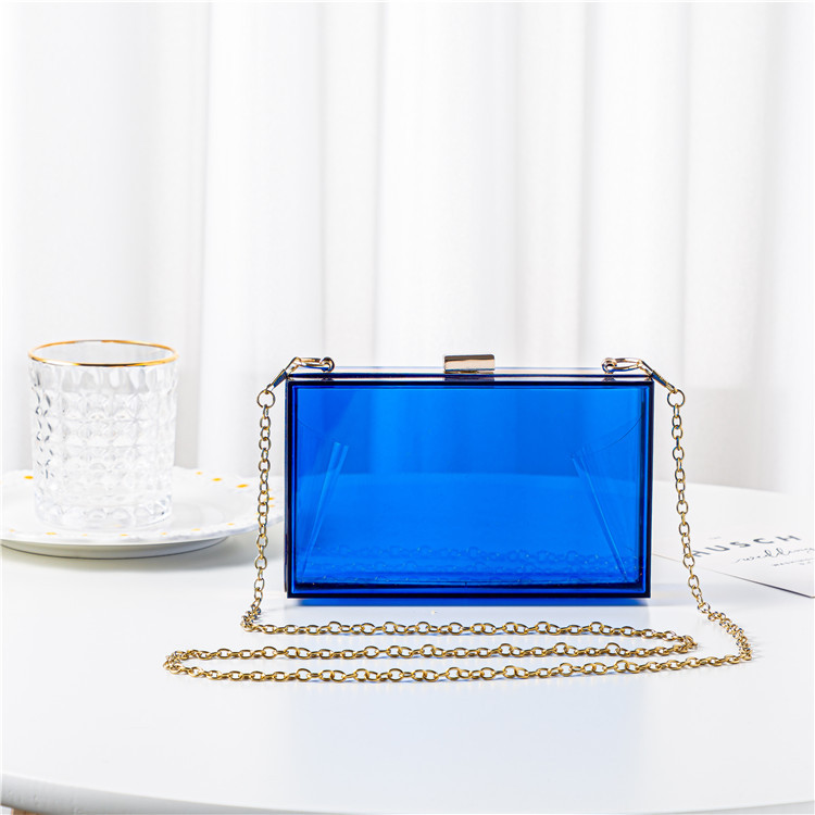 Title 8, Acrylic Womens Candy Color Transparent Box Bag...