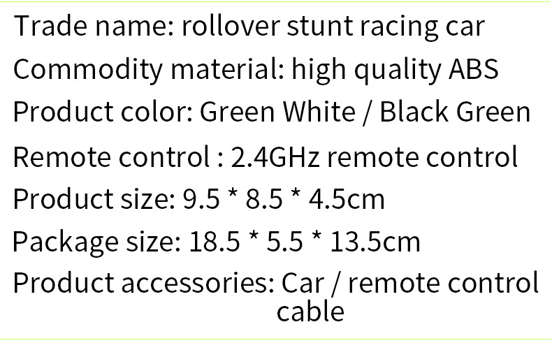 Title 8, New 2.4G Double-sided Stunt High-speed Tumbling...