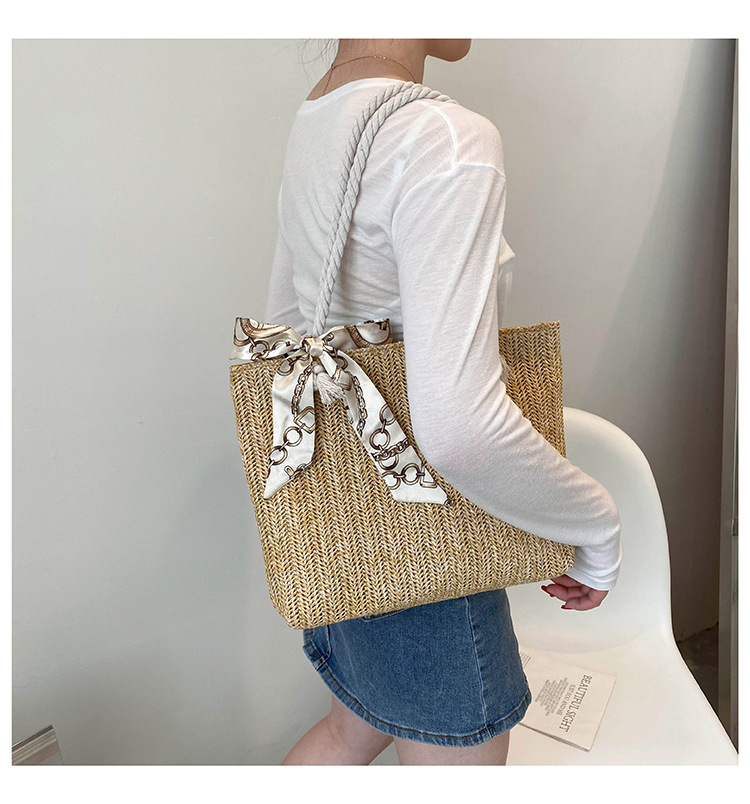 Title 4, Fairy Lace Large Capacity Portable Straw Woven ...