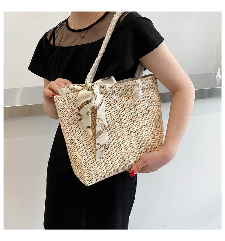 Title 6, Fairy Lace Large Capacity Portable Straw Woven ...