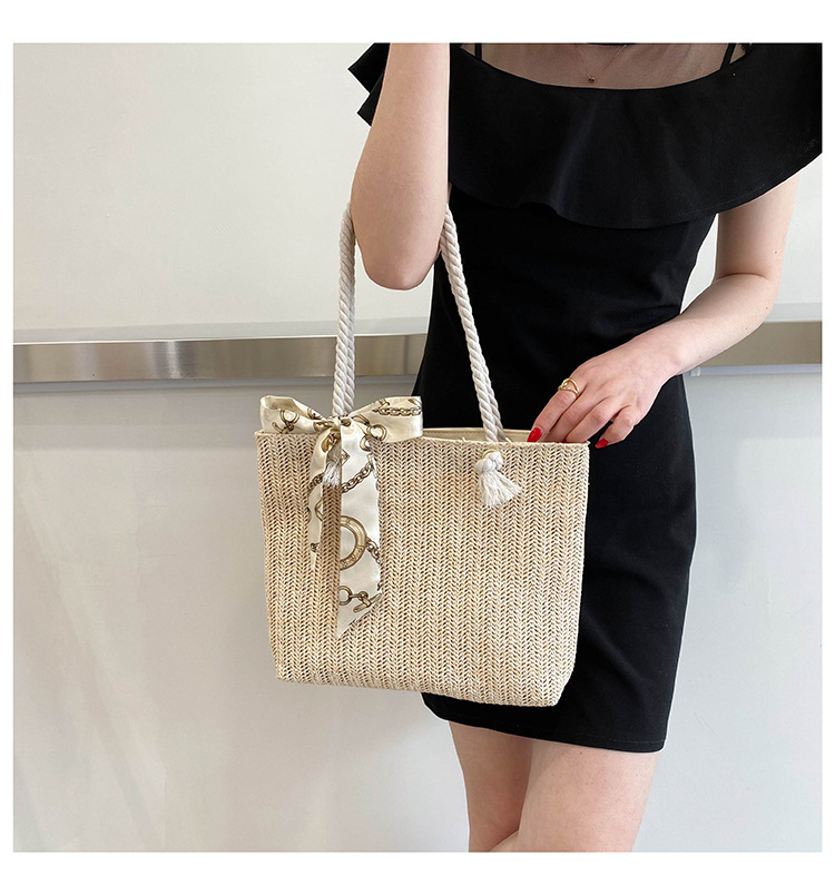 Title 7, Fairy Lace Large Capacity Portable Straw Woven ...