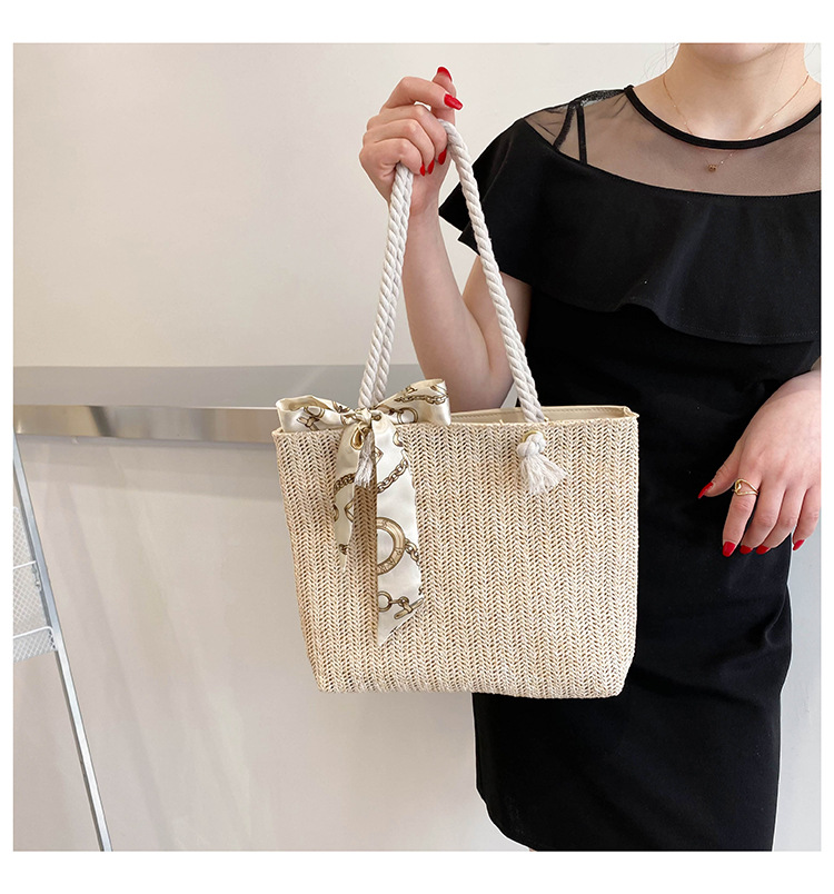 Title 10, Fairy Lace Large Capacity Portable Straw Woven ...