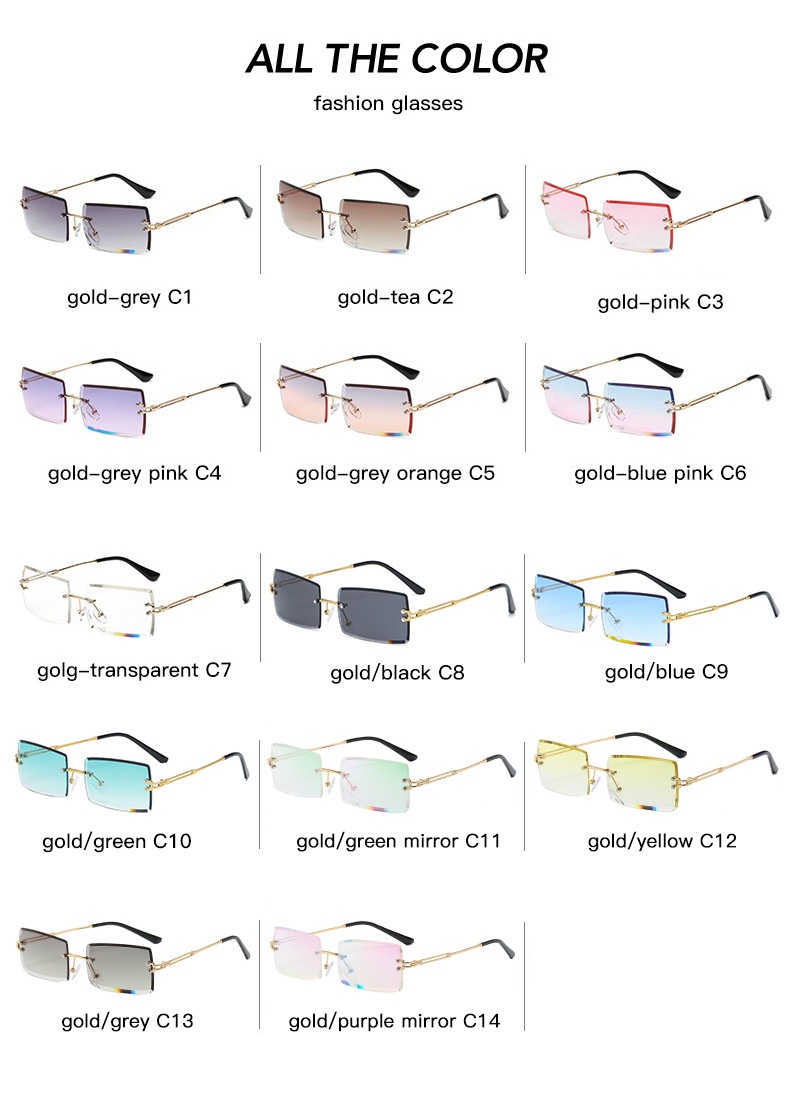 Title 9, New Fashion European And American Rimless Sungl...