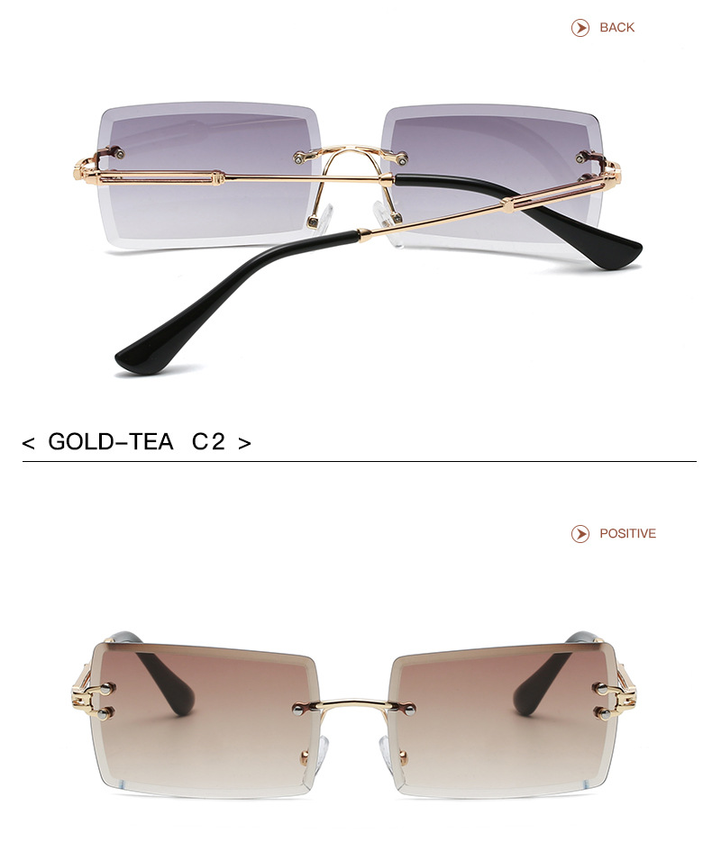 Title 12, New Fashion European And American Rimless Sungl...