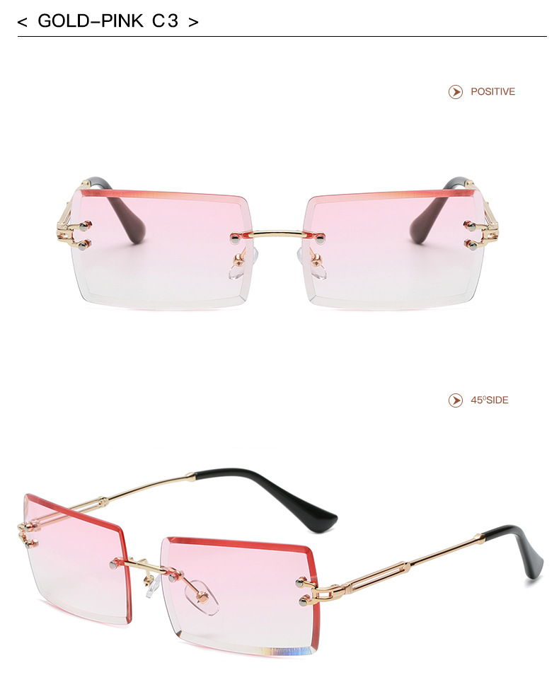 Title 14, New Fashion European And American Rimless Sungl...