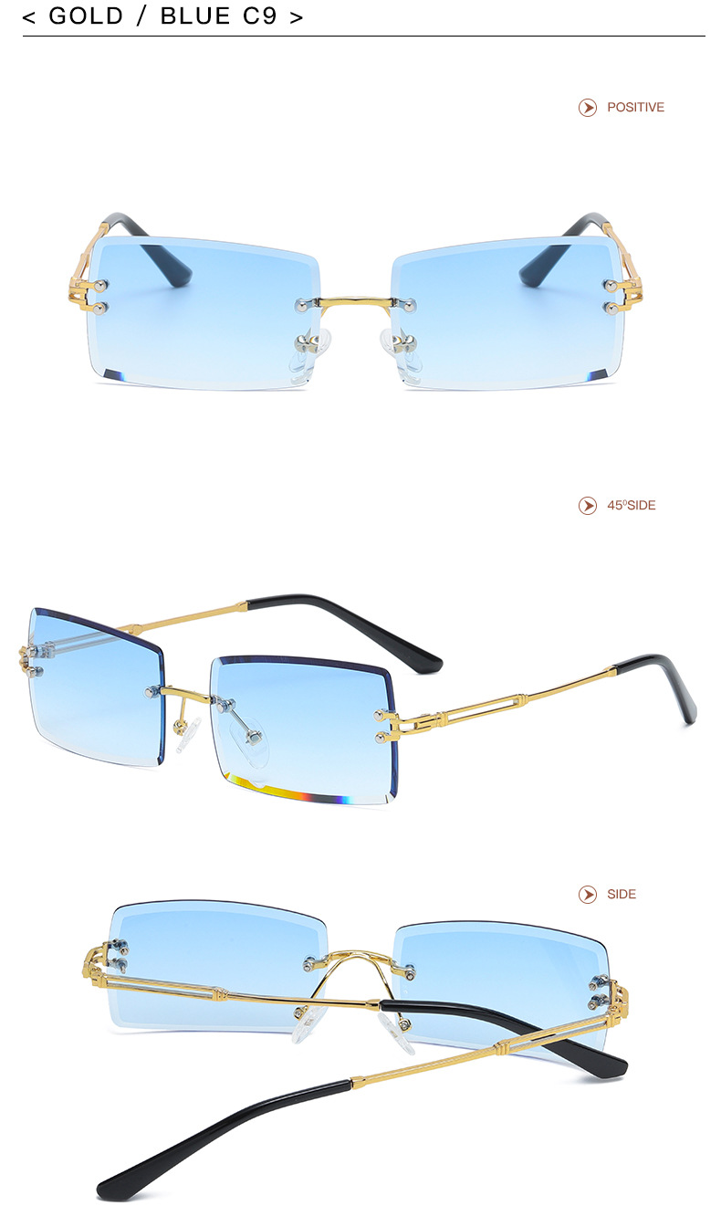 Title 23, New Fashion European And American Rimless Sungl...