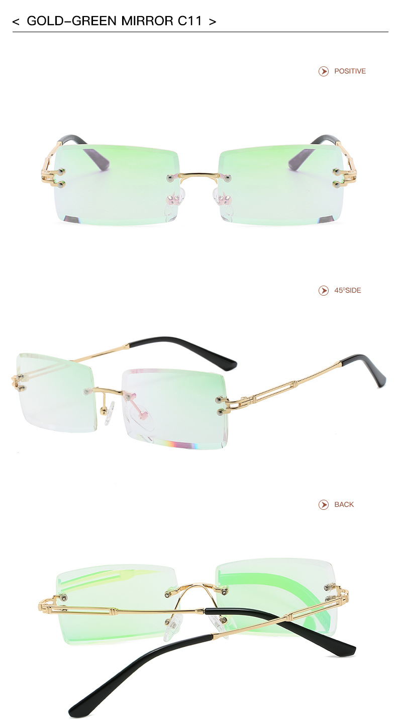 Title 25, New Fashion European And American Rimless Sungl...