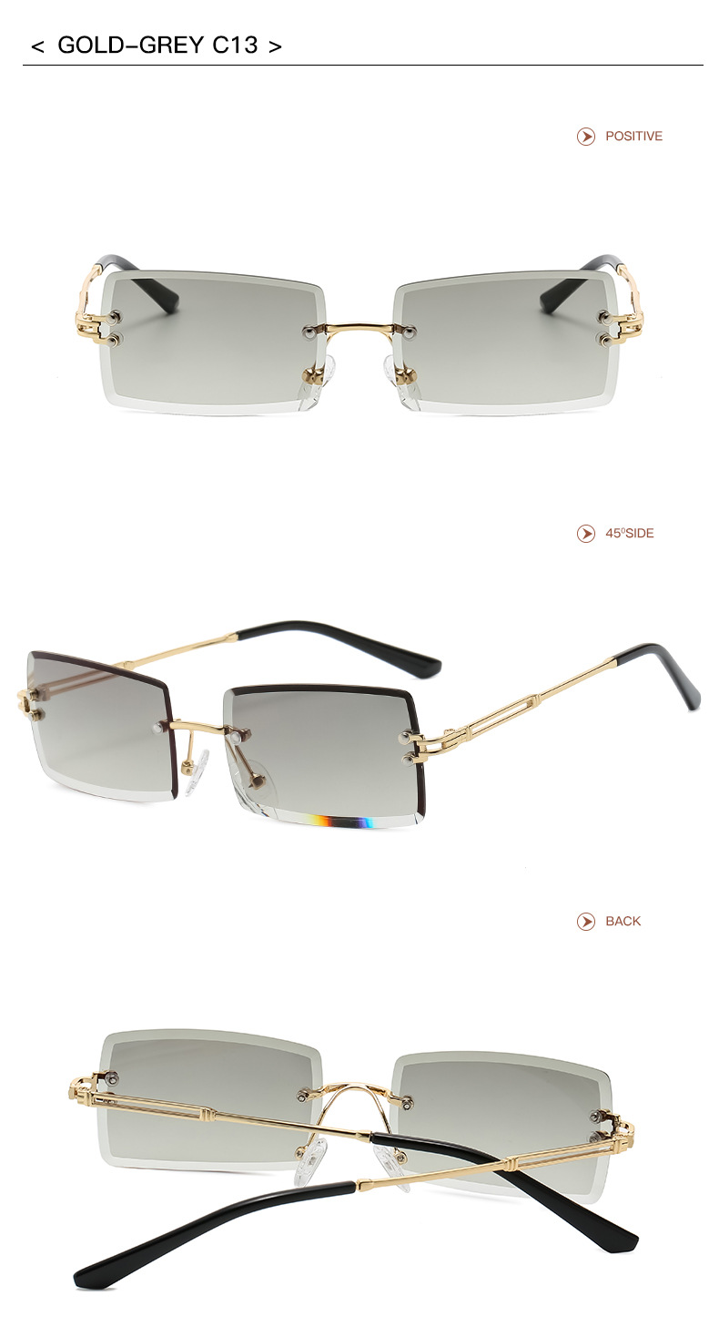 Title 27, New Fashion European And American Rimless Sungl...