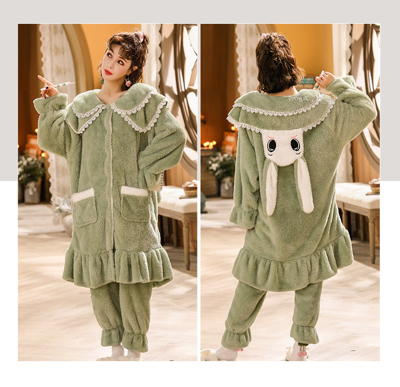 Title 1, Flannel Two-piece Maternity Nursing Homewear