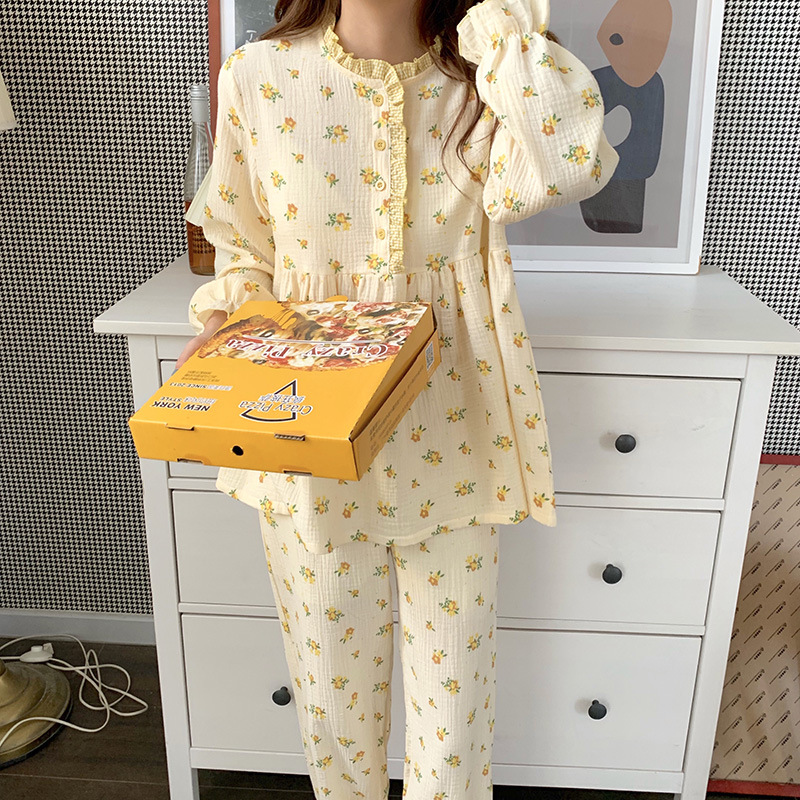 Title 11, Small Floral Babydoll Contrast Check Pajamas