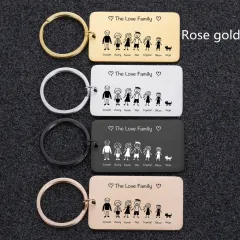 Personality Trend Stainless Steel Keychain - Rose Gold - View 1