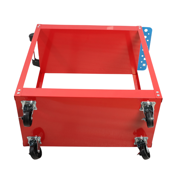Tool Cart On Wheels, Heavy Duty Steel Utility Cart W-Lockable Wheels, 400 LBS Capacity Industrial Service Cart For Garage, Warehouse, Workshop  Two-layer Bright Red — foto 8