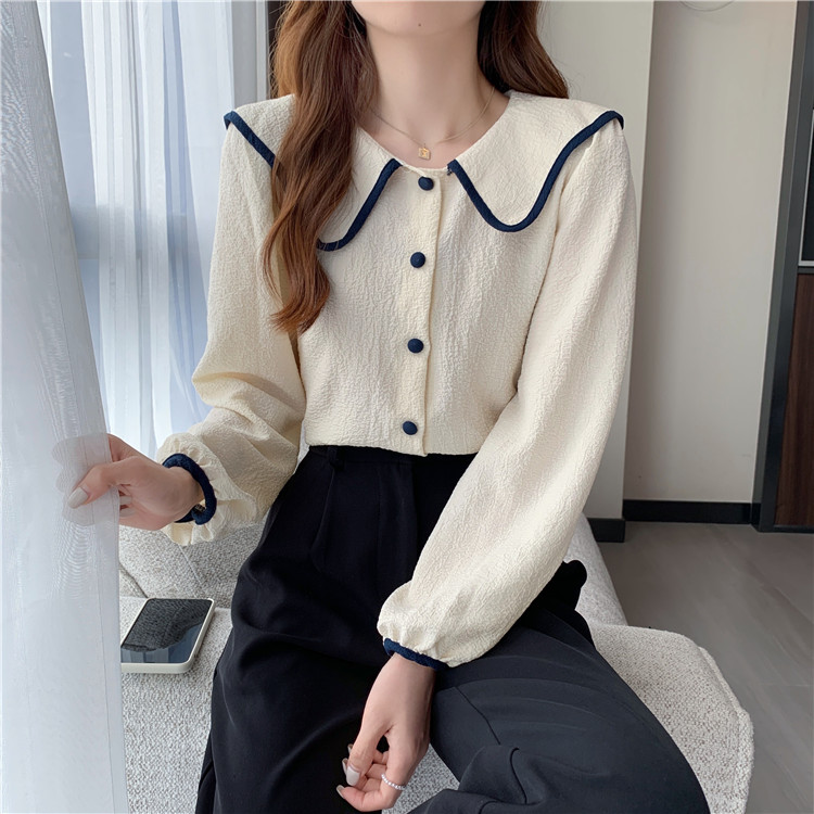 Title 4, Spring French Doll Collar Chic Puff Long Sleeve...