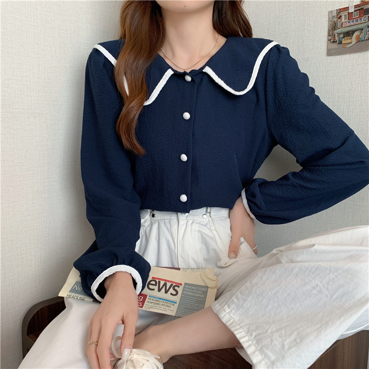 Title 7, Spring French Doll Collar Chic Puff Long Sleeve...