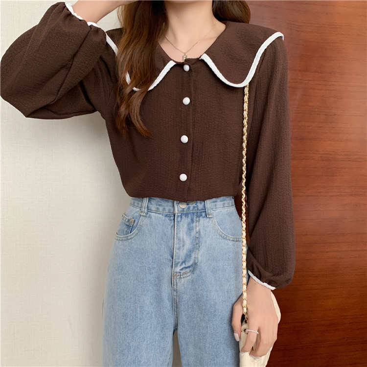 Title 13, Spring French Doll Collar Chic Puff Long Sleeve...