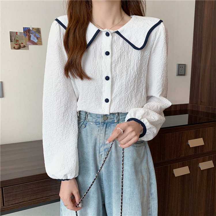 Title 17, Spring French Doll Collar Chic Puff Long Sleeve...