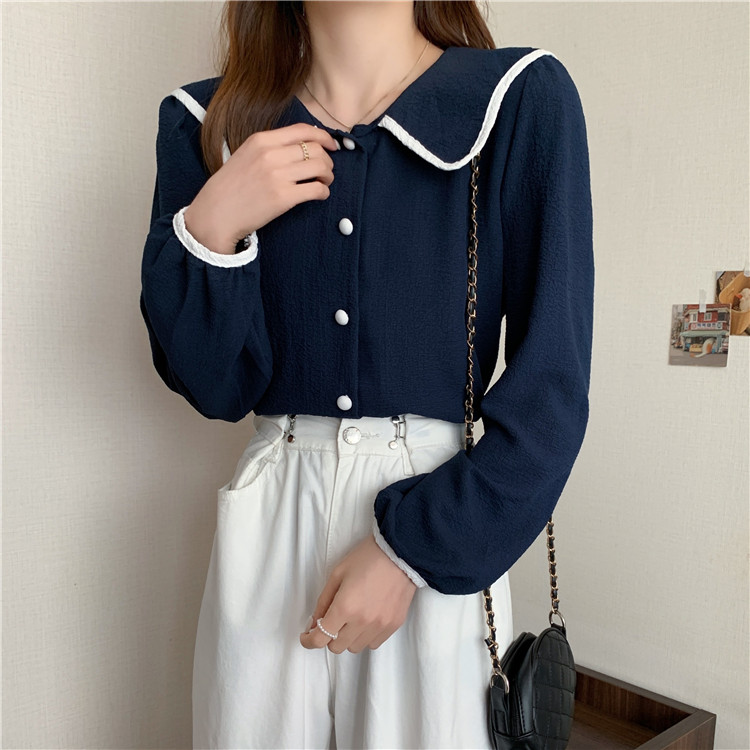 Title 18, Spring French Doll Collar Chic Puff Long Sleeve...