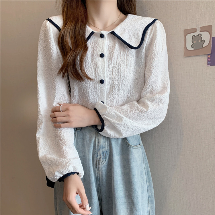 Title 19, Spring French Doll Collar Chic Puff Long Sleeve...