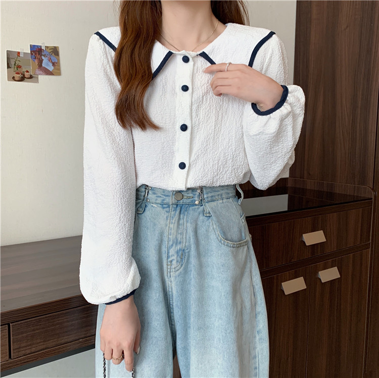 Title 20, Spring French Doll Collar Chic Puff Long Sleeve...