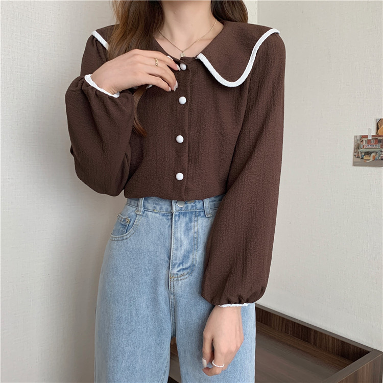 Title 21, Spring French Doll Collar Chic Puff Long Sleeve...