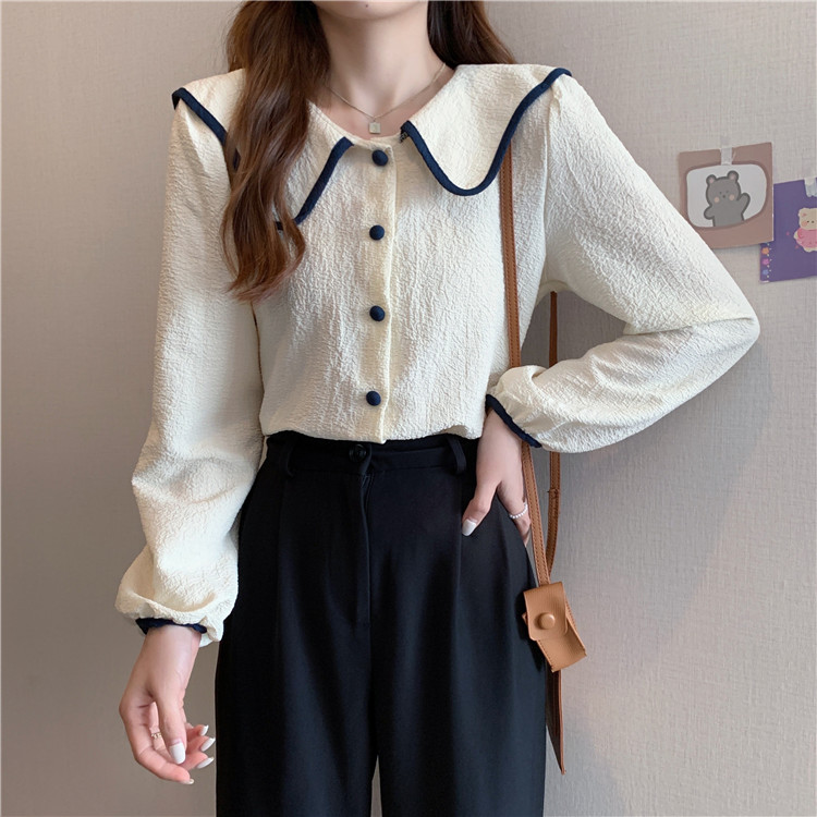 Title 23, Spring French Doll Collar Chic Puff Long Sleeve...