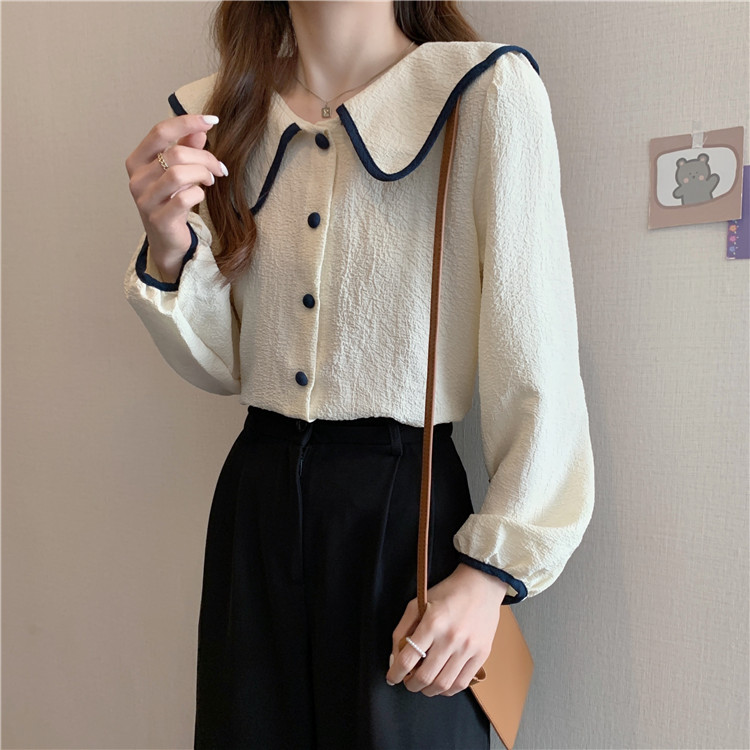 Title 24, Spring French Doll Collar Chic Puff Long Sleeve...