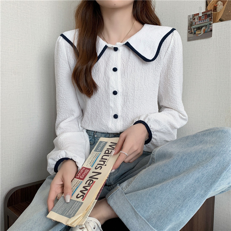 Title 27, Spring French Doll Collar Chic Puff Long Sleeve...