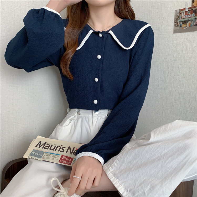 Title 28, Spring French Doll Collar Chic Puff Long Sleeve...