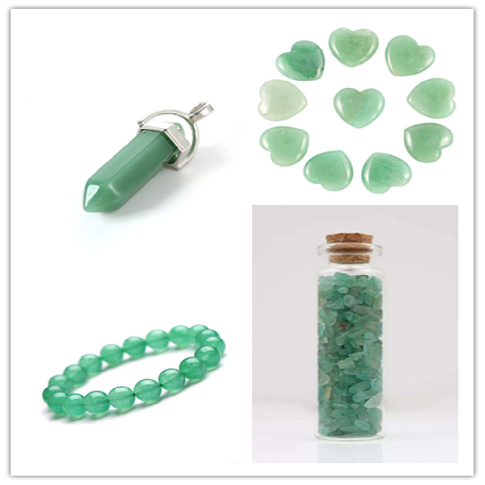 Title 6, Bracelet en Jade Aventurine Naturel avec Penden...