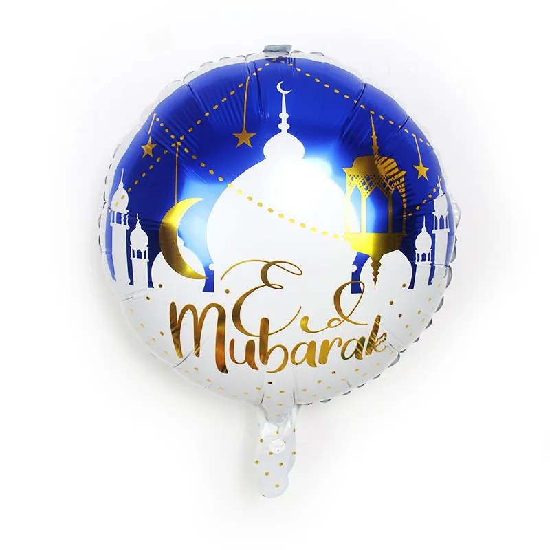 Moon Scene Decoration Foil Balloon Islamic Fast - Purple And White