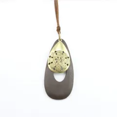 Vintage Cotton And Linen Clothing Accessories Ethnic Necklace - Black - View 1