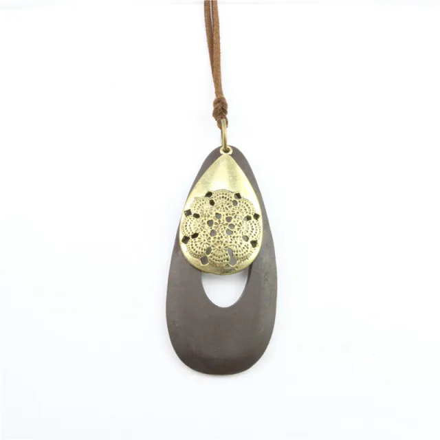 Vintage Cotton And Linen Clothing Accessories Ethnic Necklace Black - Shop at LoveMi