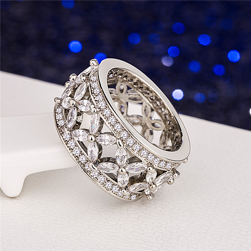 Cubic Zirconia Princess Ring Hollow Bow