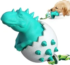 Dog Teething Toy Durable Rubber Chew Toy For Aggressive Chewers Interactive Dog Fetch Toy With Rope - Blue - View 1
