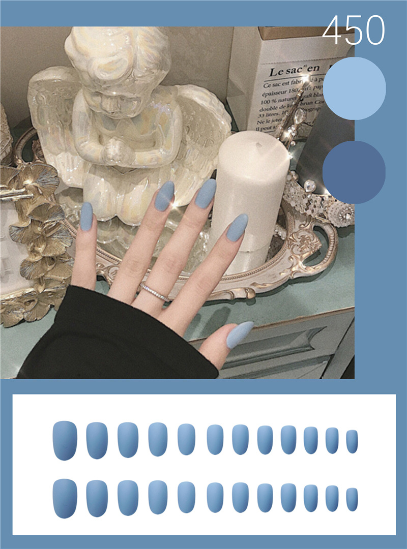 Round Blue Grey Frosted