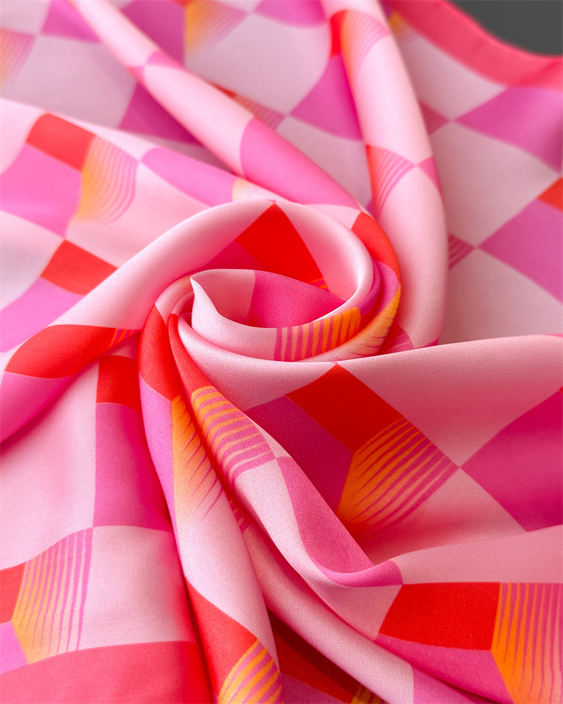 Korean-style Gentle Style Solid-checkered Wide Scarf With Multi-color Printed Fabric, Suitable For Women's Daily Wear As A Decorative Headscarf, Suitable For Light Summer Lightweight Shawls