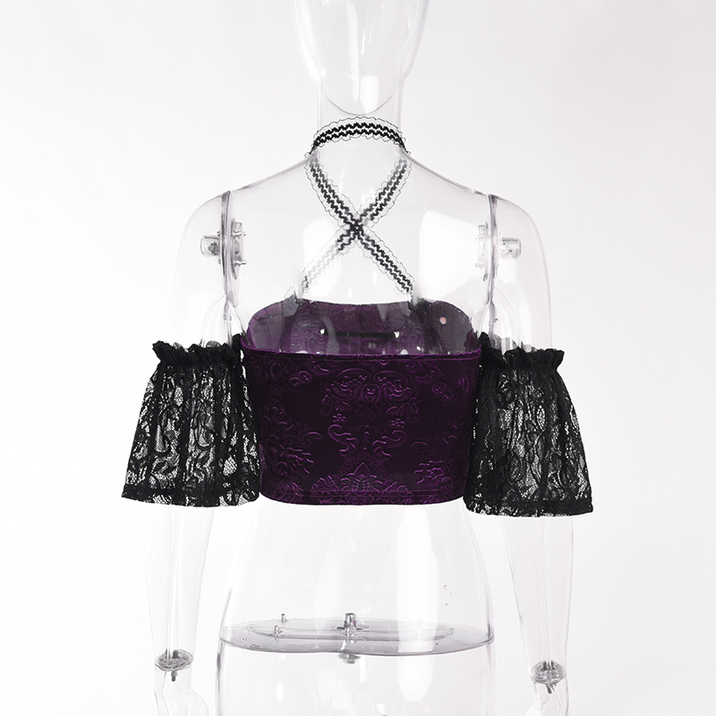 Women's Summer New Puff Sleeve Tight Short Sling Top