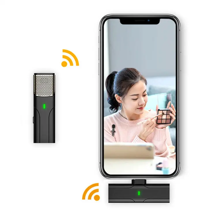 Live Microphone Lavalier Wireless Radio Bluetooth Recording