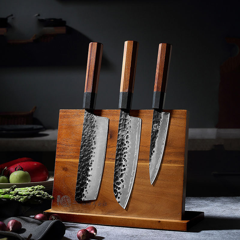 Title 3, Magnetic Knife Holder Solid Wood Multifunctiona...