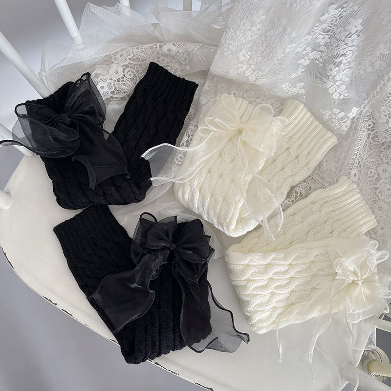 Three Layer Yarn Bow Elephant Leg Socks