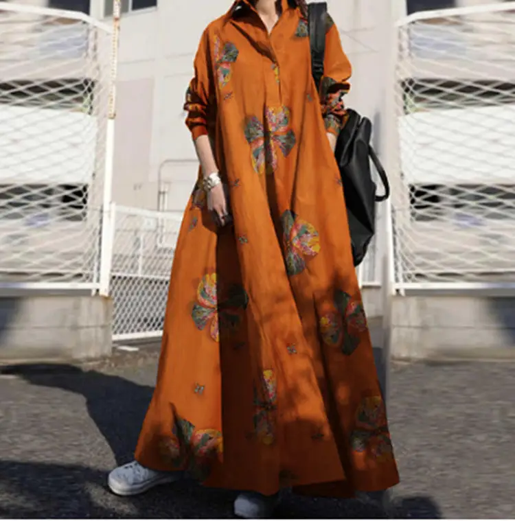 Printed Cotton And Linen Retro Ethnic Loose