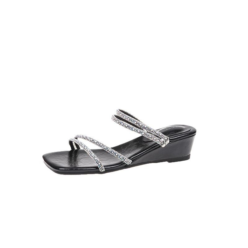 Rhinestone Ankle Strap Sandals