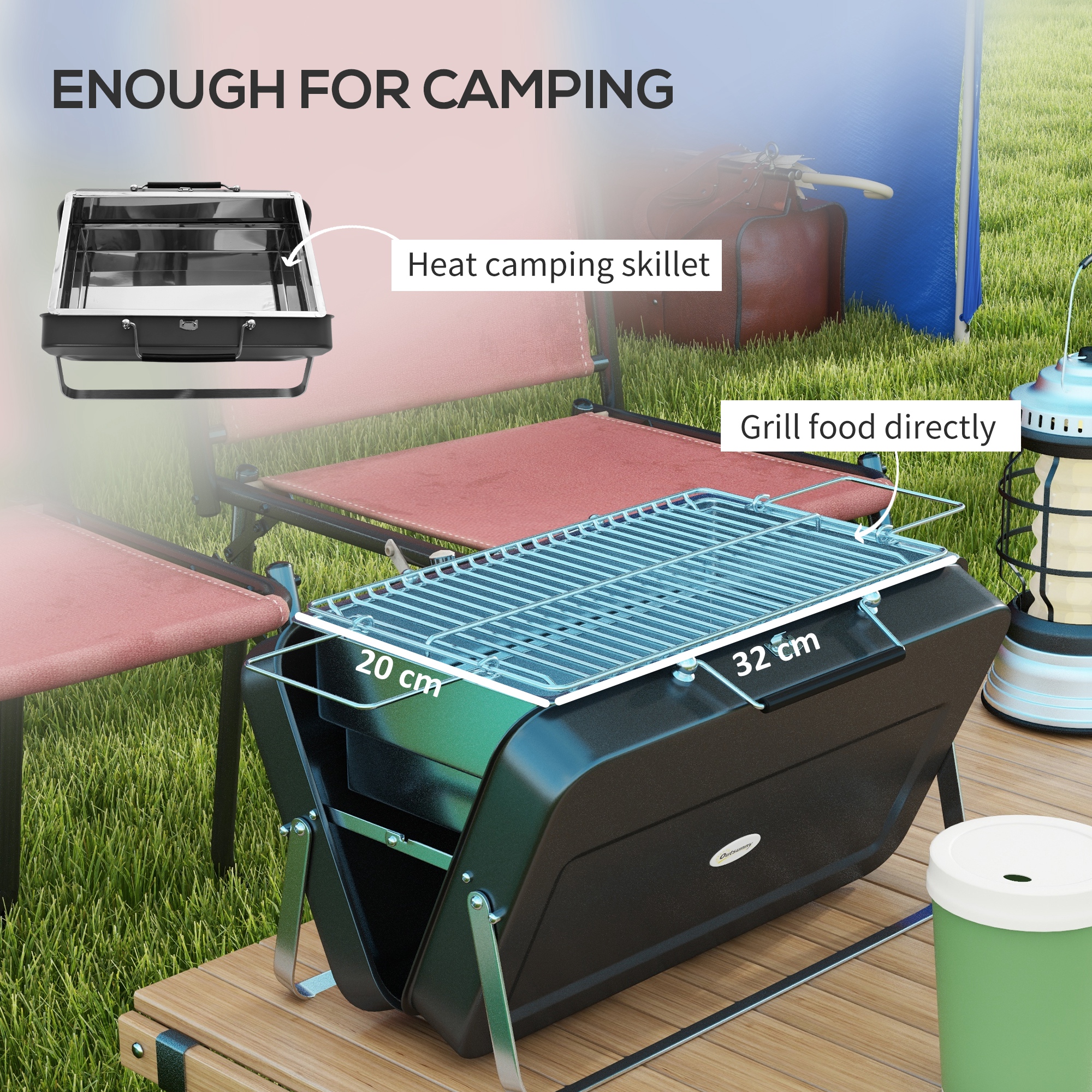 Metal Portable Barbecue Grill