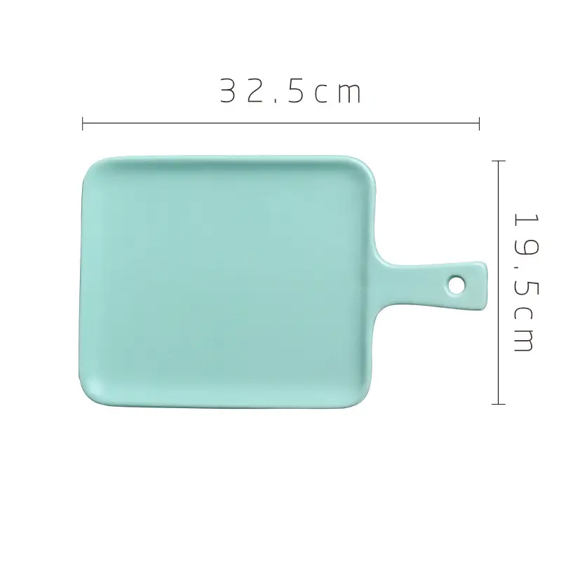 Household Fruit Plate Ceramic Tableware With Handle