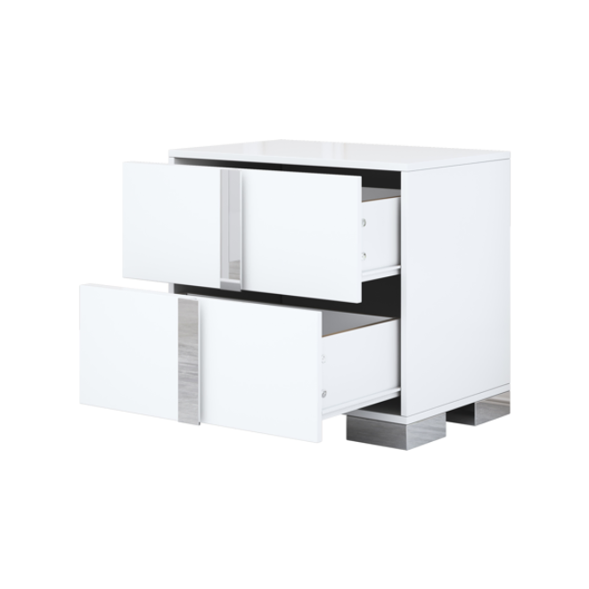 Elegant Nightstand with Metal Handle β photo 6