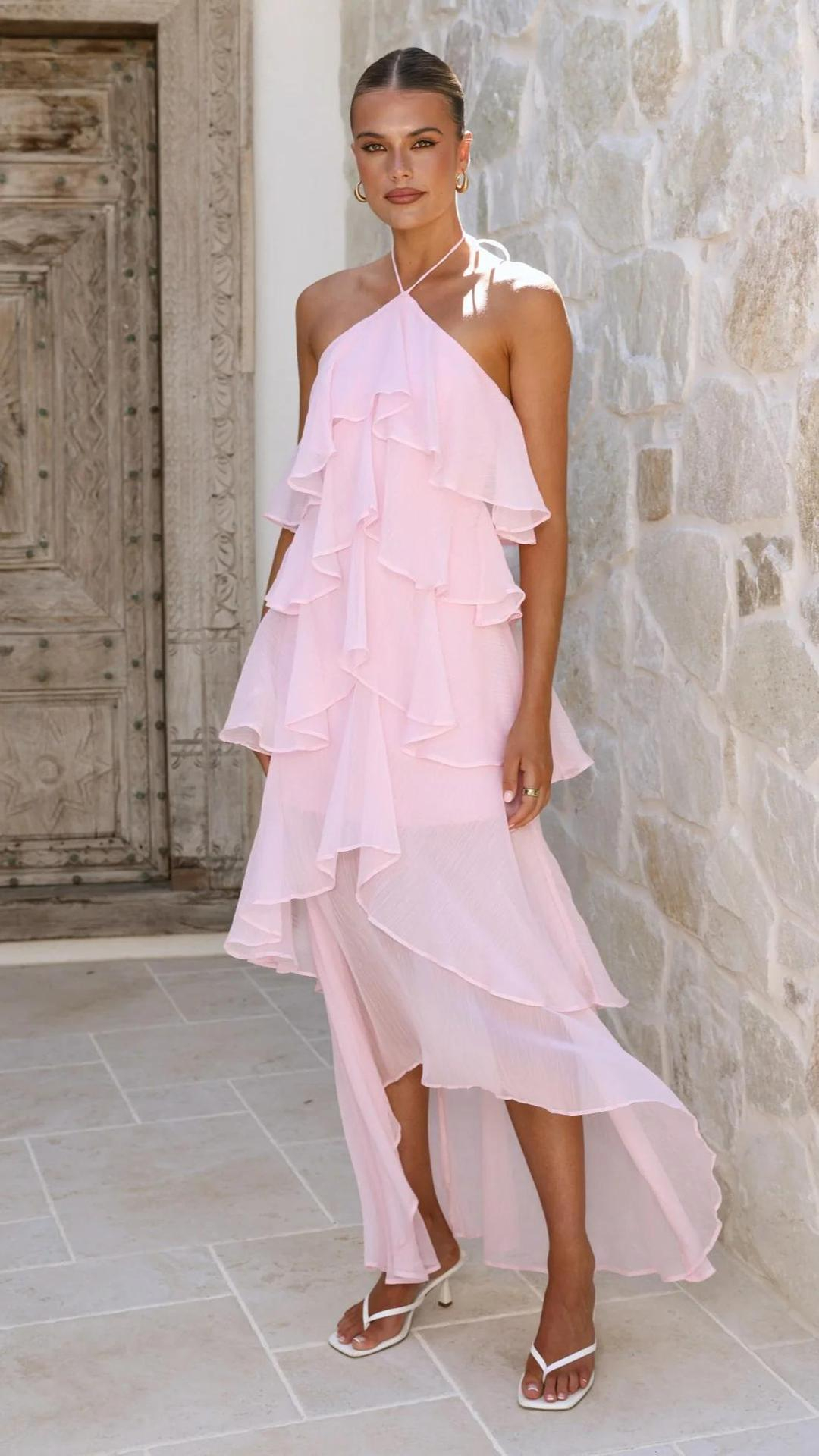 Off-shoulder Chiffon Printed Dress